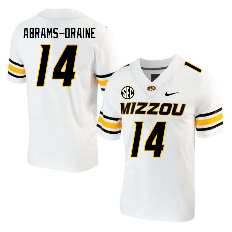Men #14 Kris Abrams-Draine Missouri Tigers College 2023 Football Stitched Jerseys Sale-White - Click Image to Close